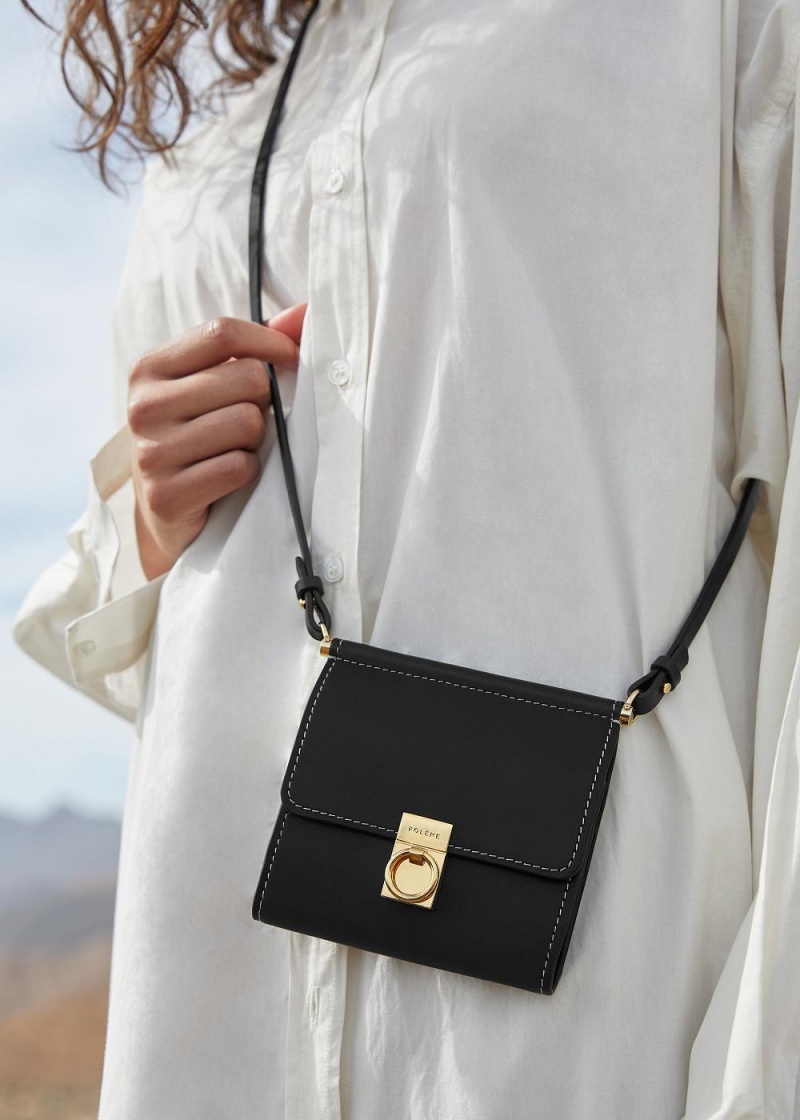 Carteras Polène Numéro Sept Crossbody Negros | 367-NWVIBR